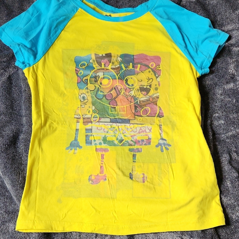 Nickelodeon SpongeBob Yellow and Blue Tee